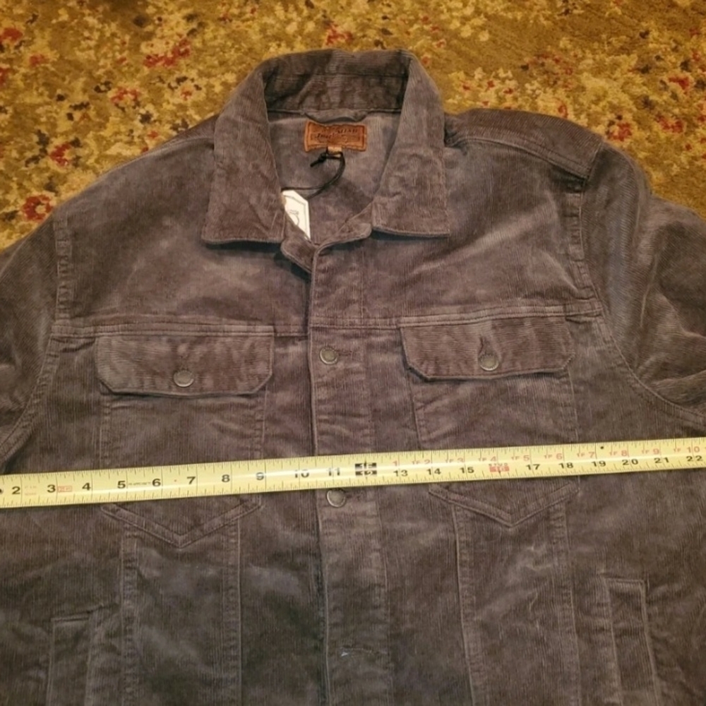 Jeremiah Dark Olive Green Corduroy Trucker Jacket